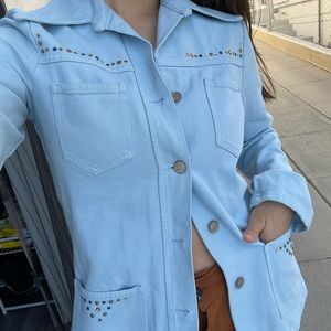 SOLD - paloma Wool baby blue Melrose denim jacket